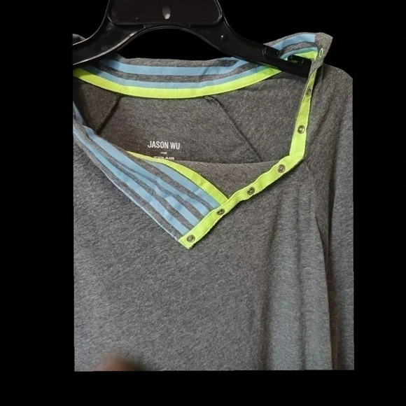 Jason Wu for Eva air pajama shirt size Large gray and green unisex - Picture 4 of 7